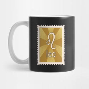 Leo Zodiac Sign Stamp Mug